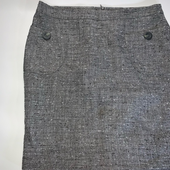 Khaki Krew | Gray Tweed Skirt Medium B07 - Picture 3 of 9